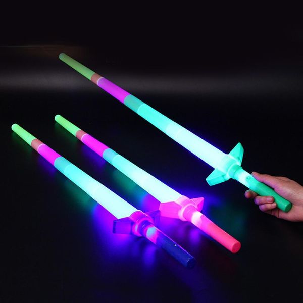4 section extendable led colorful flashing glow sword kids toy flashing light-up stick concert party props bar jhzzz, Black;brown
4 section extendable led colorful flashing glow sword kids toy flashing light-up stick concert party props bar jhzzz, Black;brown