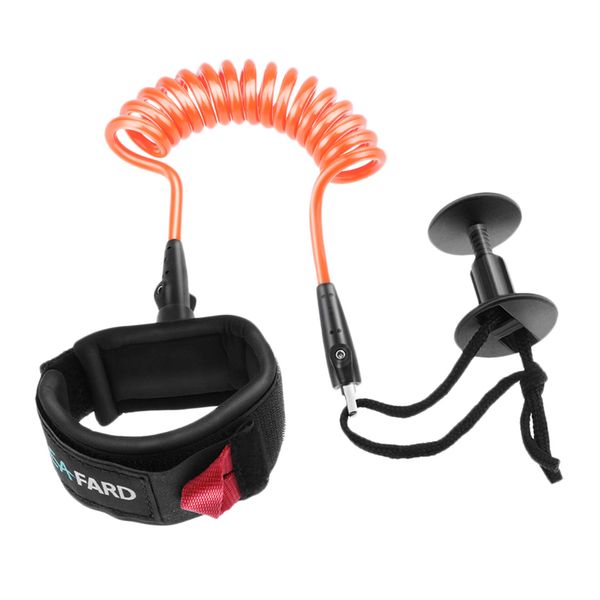 5' coiled sup leash with double stainless steel swivels and leash plug for surfboard and surfing - multiple colors
5' coiled sup leash with double stainless steel swivels and leash plug for surfboard and surfing - multiple colors