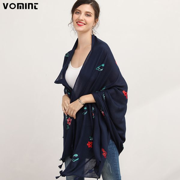 2017 vomint embroidered scarf female floral stoles women scarf new cotton tassels stoles l025, Blue;gray
2017 vomint embroidered scarf female floral stoles women scarf new cotton tassels stoles l025, Blue;gray
