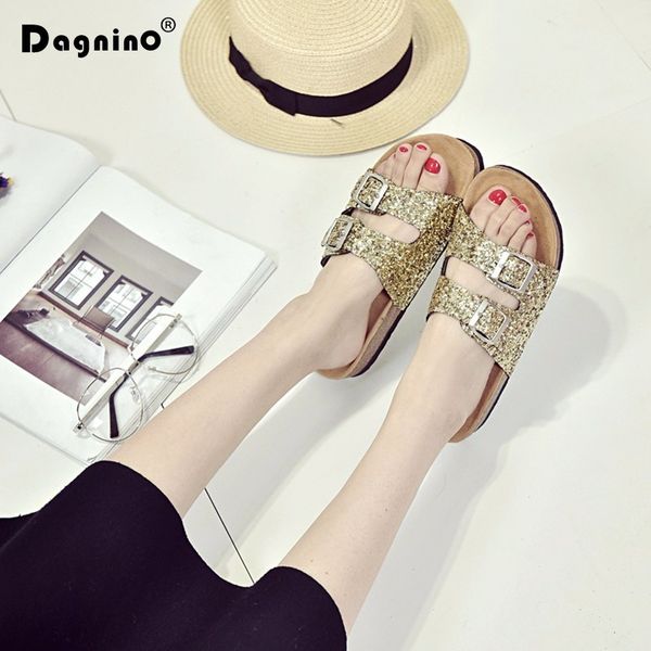 dagnino summer sequins beach cork slippers sandals 35-44 casual double buckle women non-slip flip flops flats shiny shoes, Black
dagnino summer sequins beach cork slippers sandals 35-44 casual double buckle women non-slip flip flops flats shiny shoes, Black