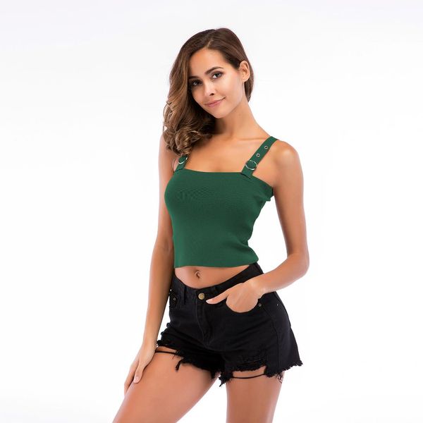 summer women fashion slim knitting tank crop girls knitted camisole solid tee shirts camis with adjustable straps, White
summer women fashion slim knitting tank crop girls knitted camisole solid tee shirts camis with adjustable straps, White