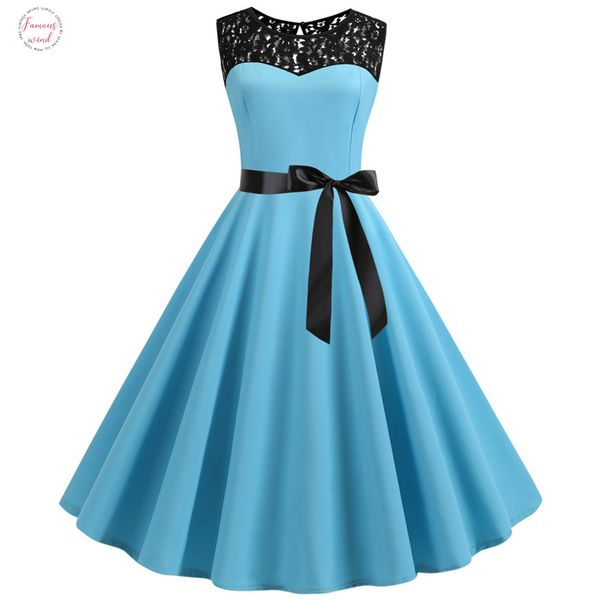 light blue casual dresses lace patchwork summer dress women 2020 elegant vintage party dress casual office ladies work dress plus size, Black;gray
light blue casual dresses lace patchwork summer dress women 2020 elegant vintage party dress casual office ladies work dress plus size, Black;gray