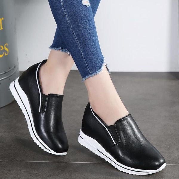 with box aodlee increasing flat shoes women sneakers fashion platform casual shoes woman genuine leather slip on ladies shoes, Black
with box aodlee increasing flat shoes women sneakers fashion platform casual shoes woman genuine leather slip on ladies shoes, Black