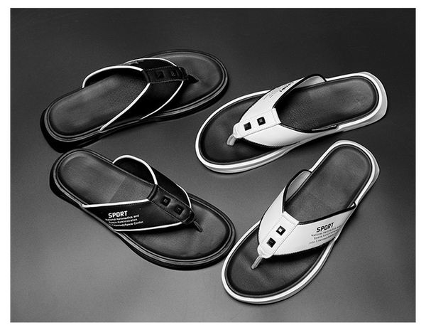 2020 summer men's flip-flops men's leather outdoor non-slip soft bottom personality flip-flops, Black
2020 summer men's flip-flops men's leather outdoor non-slip soft bottom personality flip-flops, Black