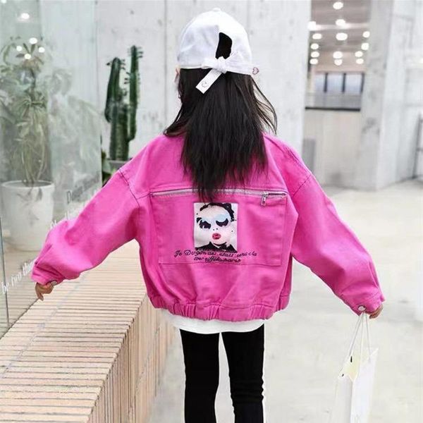 2020 fashion autumn denim jacket for baby girls korean pink &yellow jean jacket&coats kids outerwear clothes 2 to 8 t, Blue;gray 
2020 fashion autumn denim jacket for baby girls korean pink &yellow jean jacket&coats kids outerwear clothes 2 to 8 t, Blue;gray