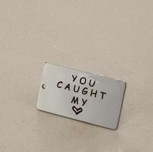 stainless steel accessories pendant engraved you caught my silver square accessories birthday gift for women girls, Blue;slivery
stainless steel accessories pendant engraved you caught my silver square accessories birthday gift for women girls, Blue;slivery