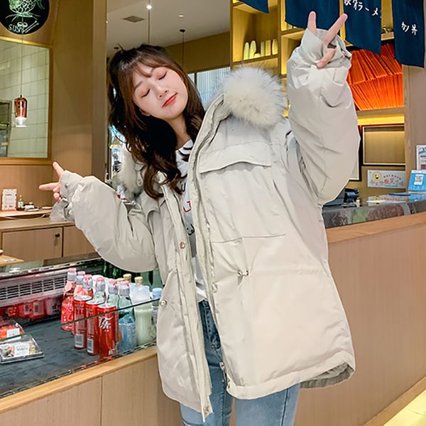 fashion- winter new white warm parka fur hooded coat women solid slim casual streetwear cotton fashion jackets, Black
fashion- winter new white warm parka fur hooded coat women solid slim casual streetwear cotton fashion jackets, Black