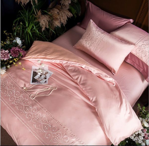 simple style modal a family of four bedding set satin thin silk embroidered 4 duvet cover set
simple style modal a family of four bedding set satin thin silk embroidered 4 duvet cover set