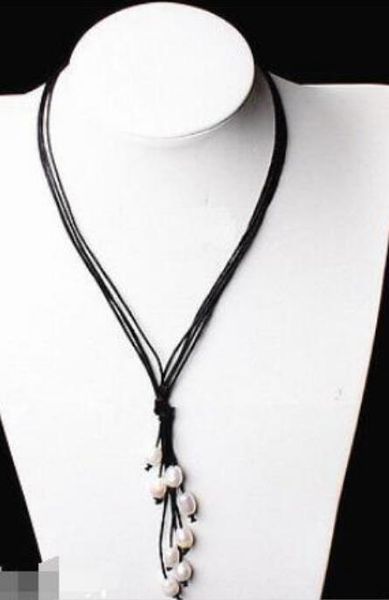 jewelry pearl necklace fashion black brown leather rope 9-10mm white pink freshwater pearl necklace ing, Silver
jewelry pearl necklace fashion black brown leather rope 9-10mm white pink freshwater pearl necklace ing, Silver