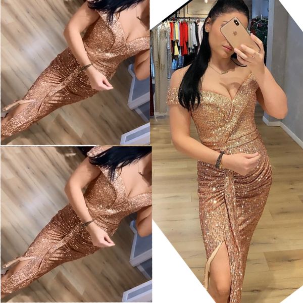 sequins off the shoulder evening black front split dresses mermaid prom gowns vestido de novia robes de soiree, Black;red
sequins off the shoulder evening black front split dresses mermaid prom gowns vestido de novia robes de soiree, Black;red