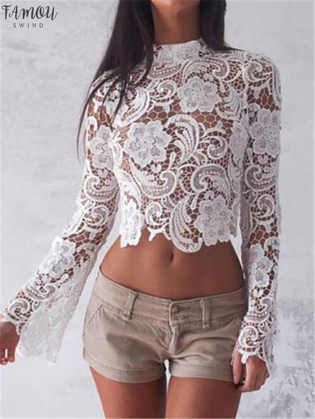 new fashion women floral lace crochet long sleeve bodycon short summer blouse casual outfits shirt party clothes, White
new fashion women floral lace crochet long sleeve bodycon short summer blouse casual outfits shirt party clothes, White