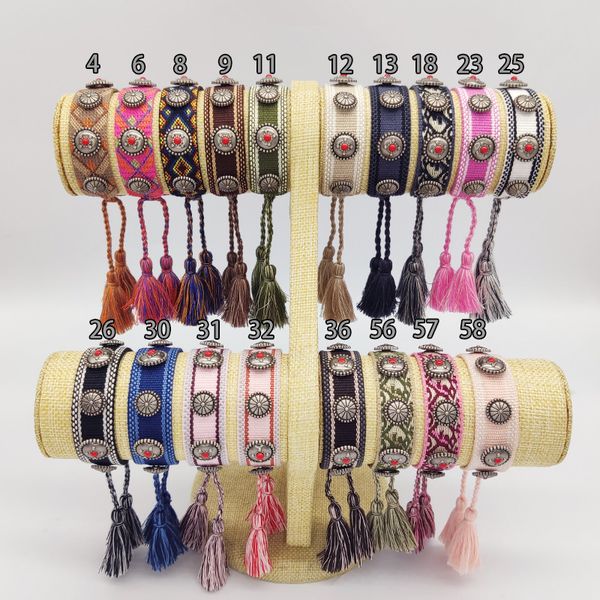 selling fabric bracelet women cotton jewelry rivet signature embroidery bracelet woven bangle tassel lace-up, Black
selling fabric bracelet women cotton jewelry rivet signature embroidery bracelet woven bangle tassel lace-up, Black