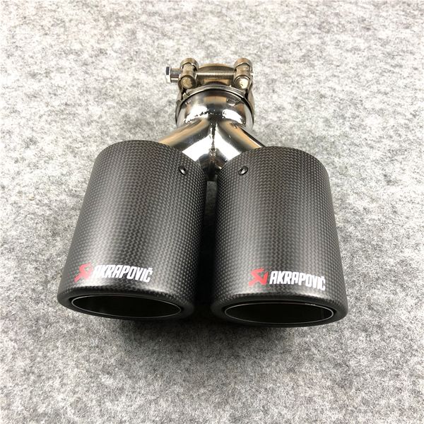 one piece: matte carbon fiber + stainless steel exhaust dual muffler tips auto universal akpovic rear end pipes car accessories
one piece: matte carbon fiber + stainless steel exhaust dual muffler tips auto universal akpovic rear end pipes car accessories