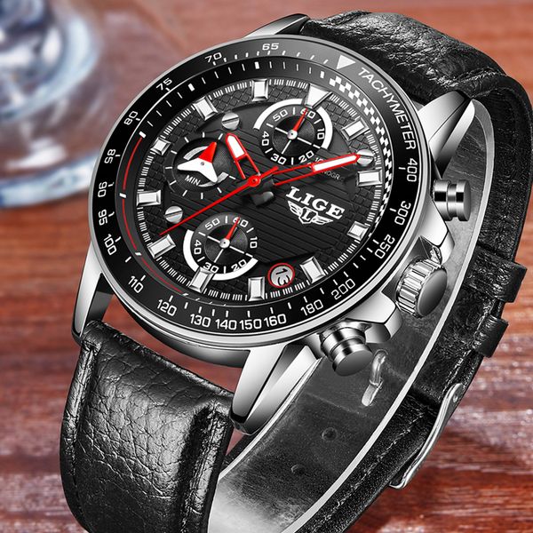 lige mens watches satch leather quartz watch men's casual business waterproof sport watch relogio masculino, Slivery;brown
lige mens watches satch leather quartz watch men's casual business waterproof sport watch relogio masculino, Slivery;brown