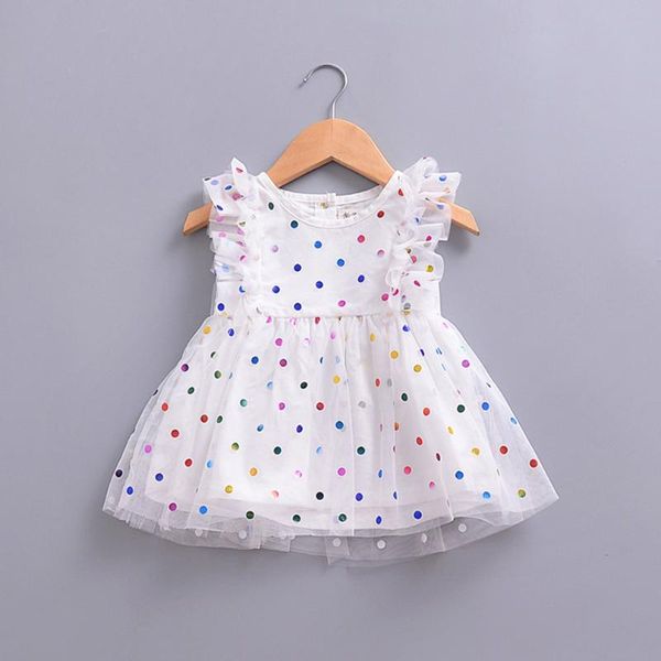 ins europe and the united states summer girls baby flying sleeves color sequins dot dress princess gauze pettiskirt, White
ins europe and the united states summer girls baby flying sleeves color sequins dot dress princess gauze pettiskirt, White