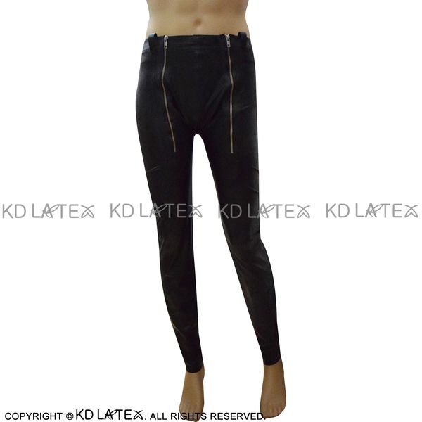 black latex leggings with zippers and buttons open holes long rubber pants jeans trousers bottoms 0053, Blue
black latex leggings with zippers and buttons open holes long rubber pants jeans trousers bottoms 0053, Blue