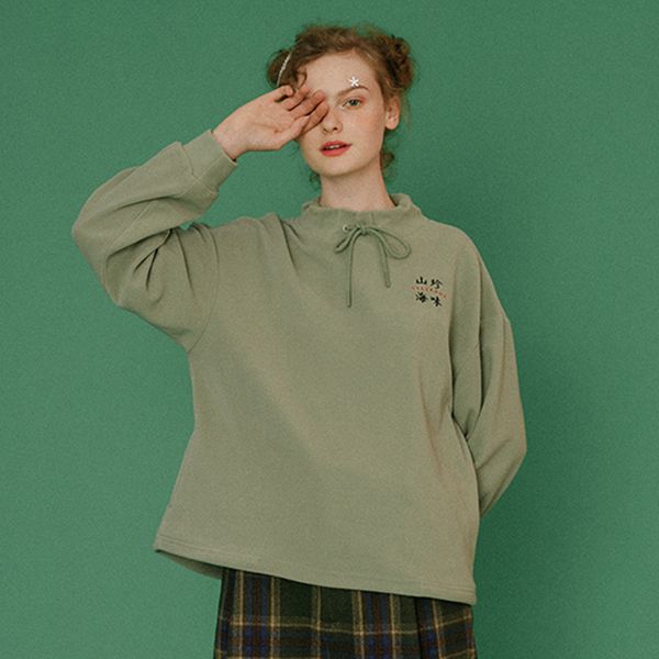 new design casual women fleece sweatshirt lace up tie collar green hoodies long sleeve femme thick pullover jumper pretty, Black
new design casual women fleece sweatshirt lace up tie collar green hoodies long sleeve femme thick pullover jumper pretty, Black