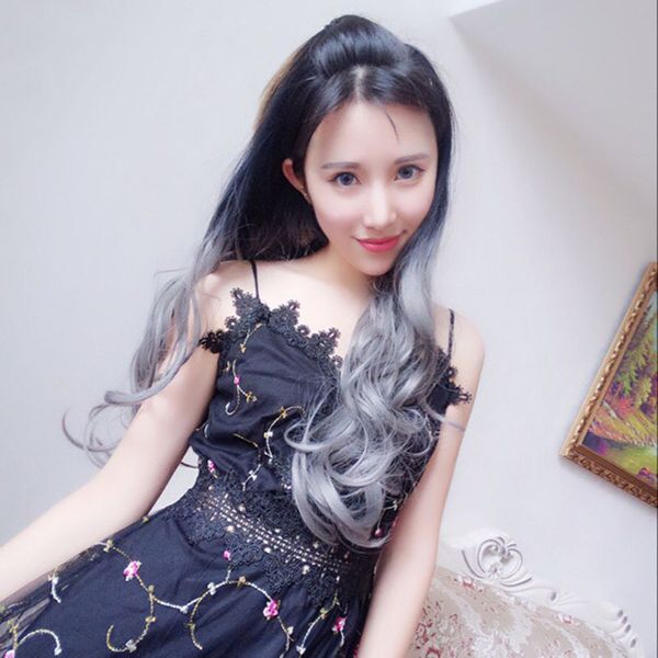 u-shaped gradient half head wig wig long curly hair fluffy face in the pear head high temperature wire, Black
u-shaped gradient half head wig wig long curly hair fluffy face in the pear head high temperature wire, Black