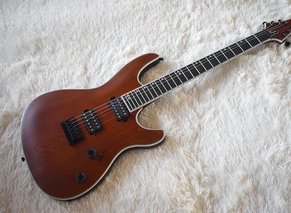 wholesale custom red brown electric guitar with wood grain veneer,string-thru body,black hardware,white binding 0521
wholesale custom red brown electric guitar with wood grain veneer,string-thru body,black hardware,white binding 0521