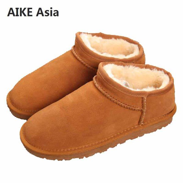 brands australia winter women's snow boots cow split leather ankle shoes woman botas mujer big size 34-44, Black
brands australia winter women's snow boots cow split leather ankle shoes woman botas mujer big size 34-44, Black