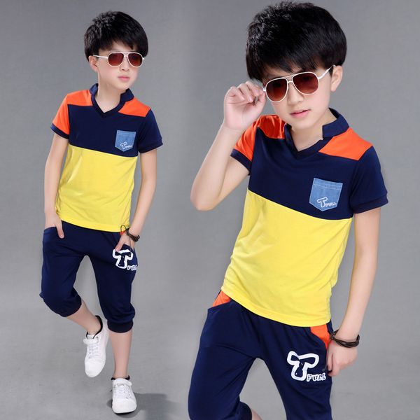 big boy short sleeve t shirt+short pant 2pc sport sets summer children's clothing kids new summer boys clothes suits 4-14 ages, White
big boy short sleeve t shirt+short pant 2pc sport sets summer children's clothing kids new summer boys clothes suits 4-14 ages, White