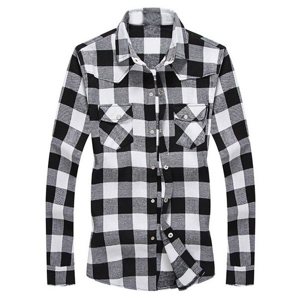 dihope men's shirt 2020 new flannel large plaid color design stylish casual men's slim classic long sleeve shirt sport, White;black
dihope men's shirt 2020 new flannel large plaid color design stylish casual men's slim classic long sleeve shirt sport, White;black