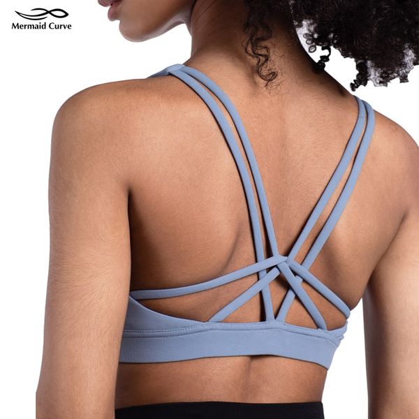 mermaid curve women's clothes sports bras lightweight bra removable cups minimal strappy bra designed for yoga workout bras top, White;black
mermaid curve women's clothes sports bras lightweight bra removable cups minimal strappy bra designed for yoga workout bras top, White;black