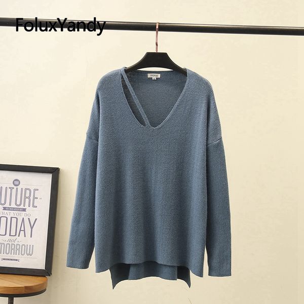 2019 sweater women v neck fashion pull femme long sleeves plus size pullover xxxl black blue solid kkfy4072, White;black
2019 sweater women v neck fashion pull femme long sleeves plus size pullover xxxl black blue solid kkfy4072, White;black
