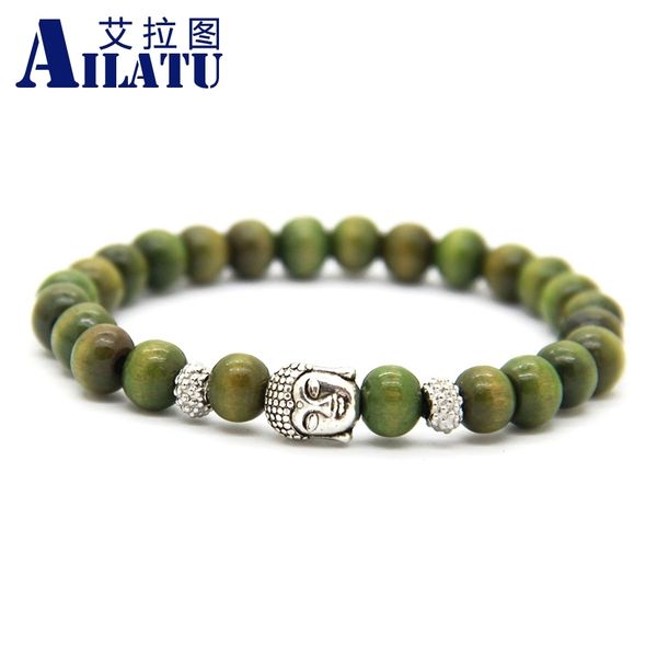 ailatu wholesale promotion 12 pieces/lot prayer mala beads green wood buddha head bracelets jewelry, Golden;silver
ailatu wholesale promotion 12 pieces/lot prayer mala beads green wood buddha head bracelets jewelry, Golden;silver