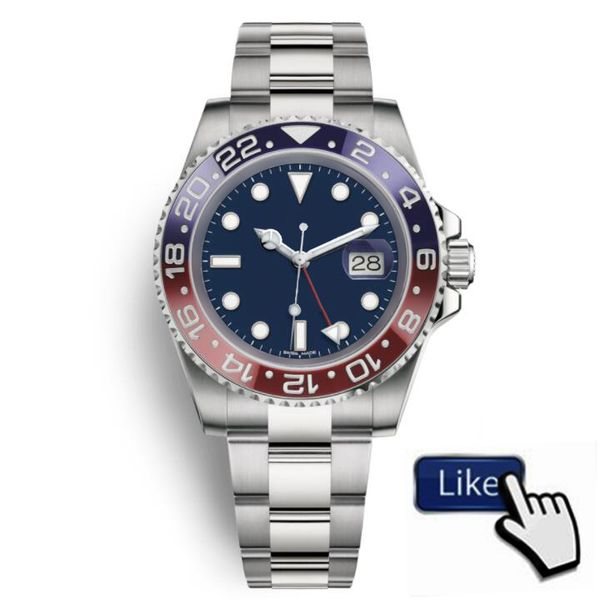 Новые часы Master Pepsi GMT с керамическим ободком Мужские регулируемый ремешок Часы с а
Новые часы Master Pepsi GMT с керамическим ободком Мужские регулируемый ремешок Часы с а