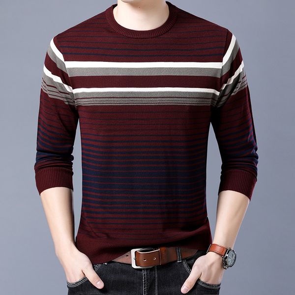 the new 2019 men round neck long sleeve thin render striped sweater sweater youth, White;black
the new 2019 men round neck long sleeve thin render striped sweater sweater youth, White;black