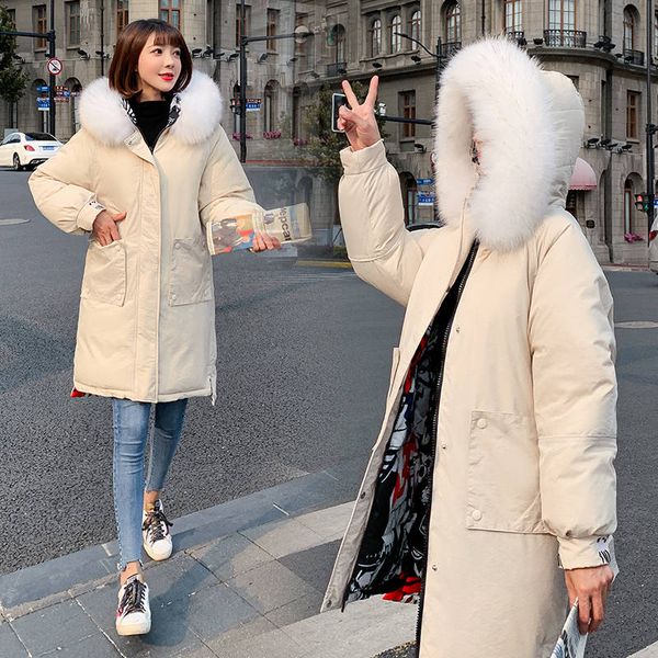 punk big size female jacket new women winter 2019 coats two sides through the knee down cotton padded winter thick coat, Black
punk big size female jacket new women winter 2019 coats two sides through the knee down cotton padded winter thick coat, Black