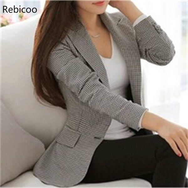 new plus size women ladies long sleeve work wear blazer casual female outerwear plaid women blazers jackets suit, White;black
new plus size women ladies long sleeve work wear blazer casual female outerwear plaid women blazers jackets suit, White;black