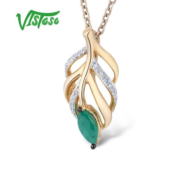 vistoso gold pendants for women authentic 14k 585 yellow gold hollow leaves magic emerald sparkling diamond elegant fine jewelry cj191203, Silver
vistoso gold pendants for women authentic 14k 585 yellow gold hollow leaves magic emerald sparkling diamond elegant fine jewelry cj191203, Silver