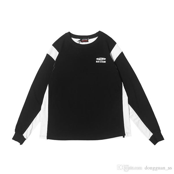 20ss original color block long sleeve cotton t shirt men and women oversize crewneck loose tshirts o neck casual tees, White;black
20ss original color block long sleeve cotton t shirt men and women oversize crewneck loose tshirts o neck casual tees, White;black