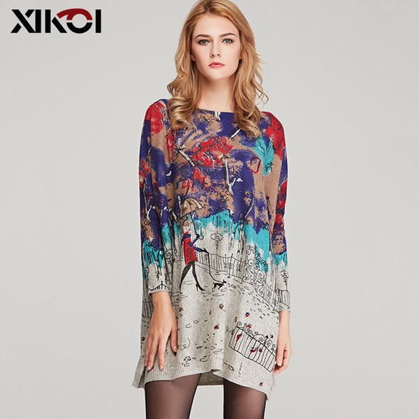 xikoi size autumn women oversized sweaters o-neck full sleeve long pullover sweater female loose casual print knit sweaters, White;black
xikoi size autumn women oversized sweaters o-neck full sleeve long pullover sweater female loose casual print knit sweaters, White;black