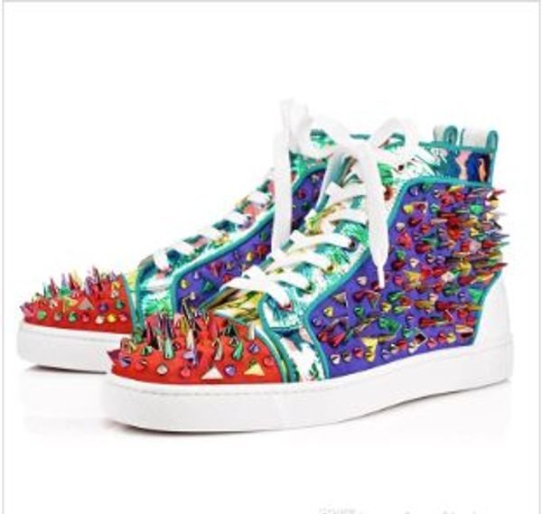 Designer fashion Red Bottoms shoes Studded Spikes Flat sneakers For Men Women glitter Party Lovers Genuine Leather casual rivet Sneaker
Designer fashion Red Bottoms shoes Studded Spikes Flat sneakers For Men Women glitter Party Lovers Genuine Leather casual rivet Sneaker
