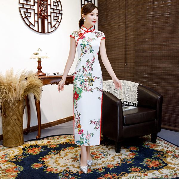 2019 fashion white ladies chinese traditional print flower long dresses qipao mandarin collar cheongsam plus size -xxxl, Black;gray
2019 fashion white ladies chinese traditional print flower long dresses qipao mandarin collar cheongsam plus size -xxxl, Black;gray