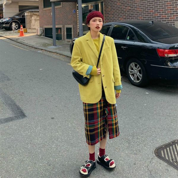 yellow 3 piece women skirt suits and knit fashion plaid high waist skirt + long blazer coat outfits loose female sets 2019, White;black
yellow 3 piece women skirt suits and knit fashion plaid high waist skirt + long blazer coat outfits loose female sets 2019, White;black