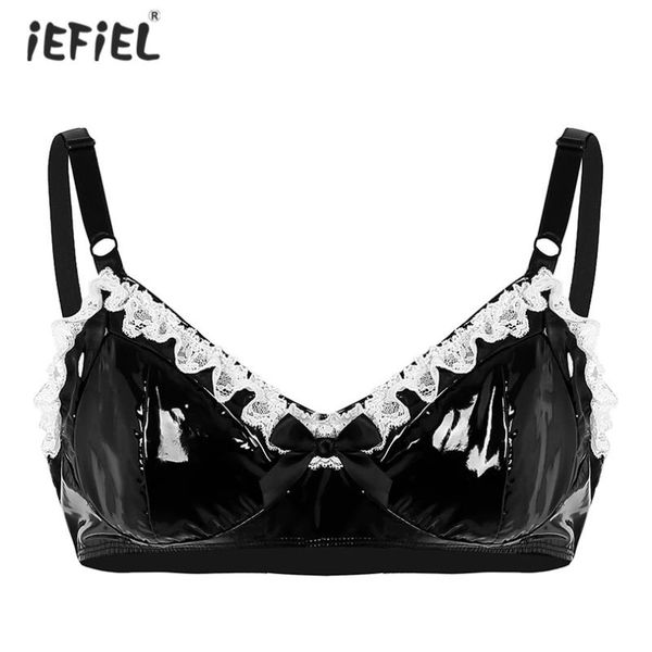 bras iefiel gay fetish mens bra black lingerie wetlook faux leather spaghetti straps erotic fashion lace wire-free, Red;black
bras iefiel gay fetish mens bra black lingerie wetlook faux leather spaghetti straps erotic fashion lace wire-free, Red;black