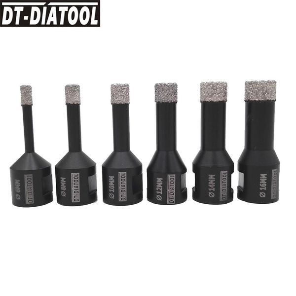 dt-diatool 2pcs dry vacuum brazed diamond drilling core bits tile hole saw professional quality drill bits m14 thread 6-16mm
dt-diatool 2pcs dry vacuum brazed diamond drilling core bits tile hole saw professional quality drill bits m14 thread 6-16mm