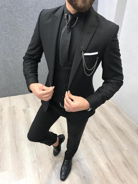 wedding tuxedos for groom wear 2020 groomsman attire peaked lapel father prom party slim fit business men suits (jacket +vest+ pants), Black;gray
wedding tuxedos for groom wear 2020 groomsman attire peaked lapel father prom party slim fit business men suits (jacket +vest+ pants), Black;gray