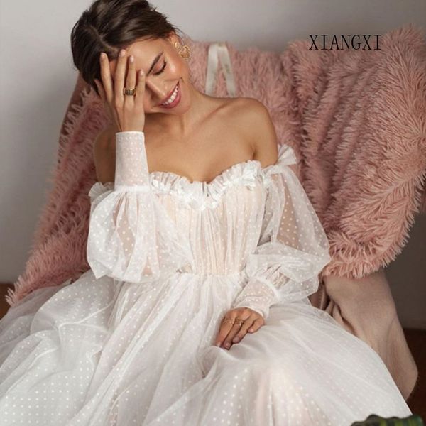 2020 charming white evening dress tulle a-line off the shoulder 3d flower full sleeves evening dresses vestido de festa longo, White;black
2020 charming white evening dress tulle a-line off the shoulder 3d flower full sleeves evening dresses vestido de festa longo, White;black