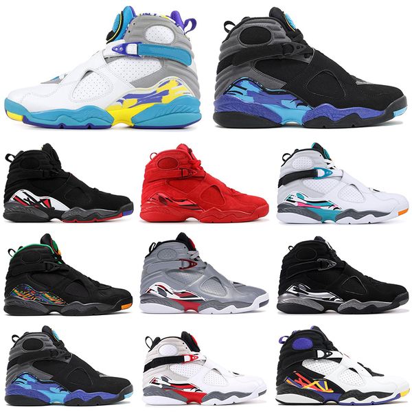 8 8s basketball shoes men valentines day tinker aqua reflections playoff three peat designer mens trainers sports sneakers size 41-47
8 8s basketball shoes men valentines day tinker aqua reflections playoff three peat designer mens trainers sports sneakers size 41-47