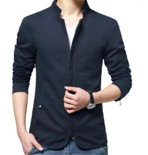 vintage mens coat large autumn dress zipper vertical collar pure cotton water washing solid jacket slim casual streetwear, Black
vintage mens coat large autumn dress zipper vertical collar pure cotton water washing solid jacket slim casual streetwear, Black