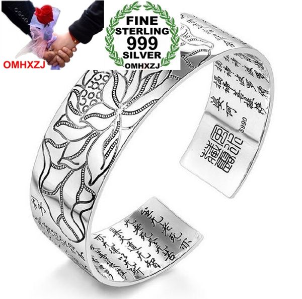 omhxzj wholesale fashion lotus heart sutra woman kpop star fine 990 sterling silver opening bracelet gift bangles sz24, Golden;silver
omhxzj wholesale fashion lotus heart sutra woman kpop star fine 990 sterling silver opening bracelet gift bangles sz24, Golden;silver