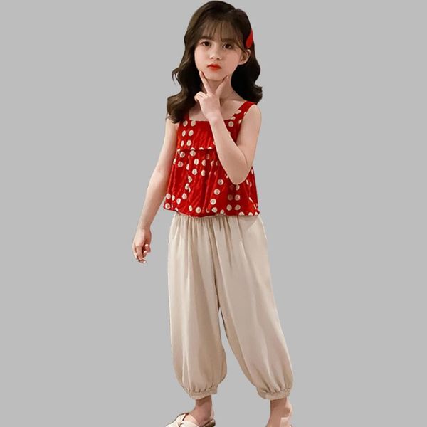 summer clothes for girls square collar girls outfits dot vest + pants big clothes sleeveless tracksuit kids 6 8 10 12 14, White
summer clothes for girls square collar girls outfits dot vest + pants big clothes sleeveless tracksuit kids 6 8 10 12 14, White