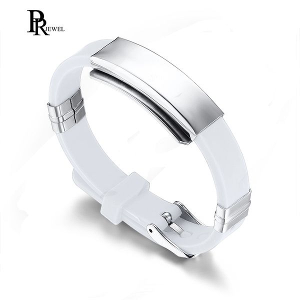 silicone stainless steel id identification bracelet, Golden;silver
silicone stainless steel id identification bracelet, Golden;silver