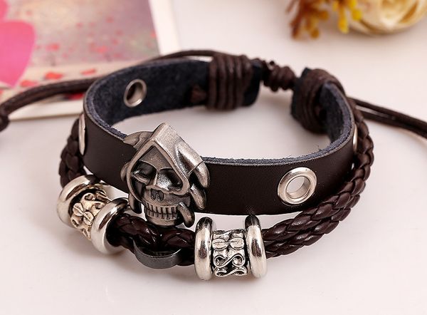 hand-woven bracelet couple men beaded leather bracelet student friendship ladies, Black
hand-woven bracelet couple men beaded leather bracelet student friendship ladies, Black
