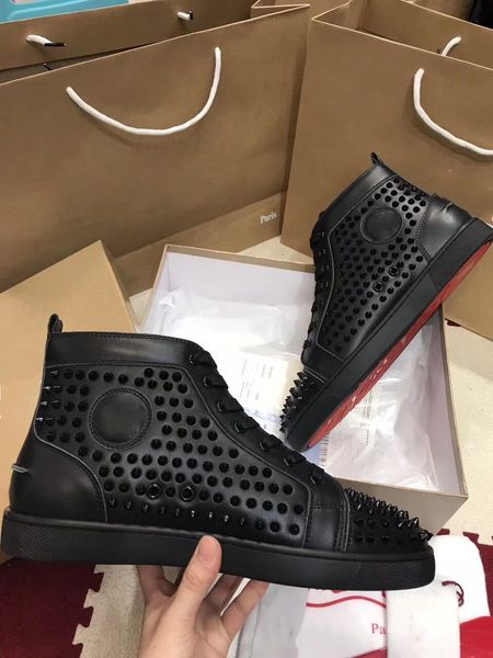 Мода High cut обувь мужчины женщины sneaker повседневная dress обувь шипованные шипы квартиры с натуральная кожа красное дно кроссовки размер 38-46
Мода High cut обувь мужчины женщины sneaker повседневная dress обувь шипованные шипы квартиры с натуральная кожа красное дно кроссовки размер 38-46